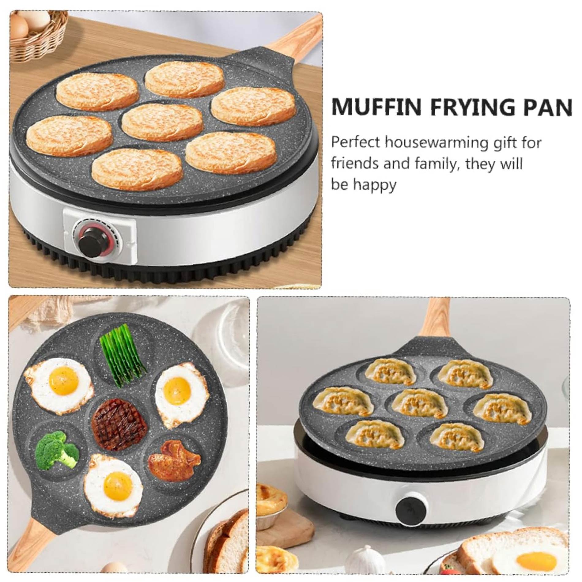 Miniatura 6 de Sarten 7 Puestos  Antiaderente Huevos